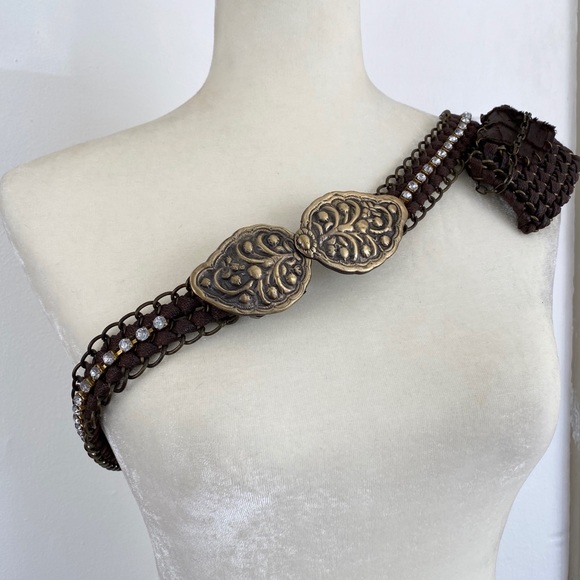 Accessories - VTG Leather and CZ Belt